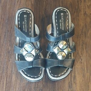 Naturalizer Black Strappy Sandals
